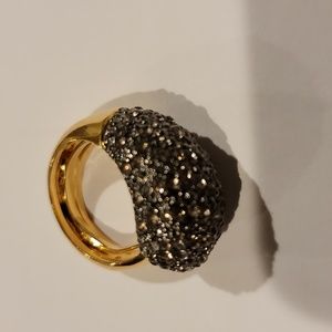 Gold gray ring